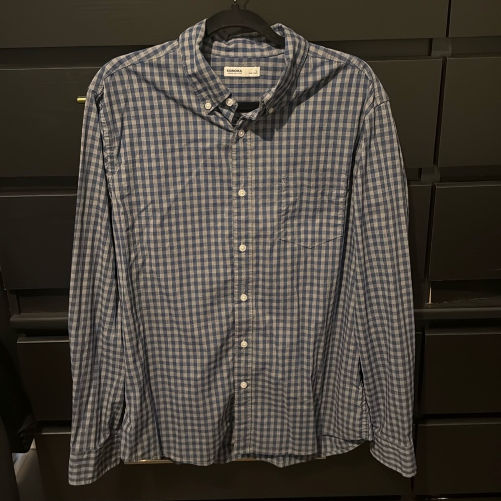 Sonoma men’s gingham button up